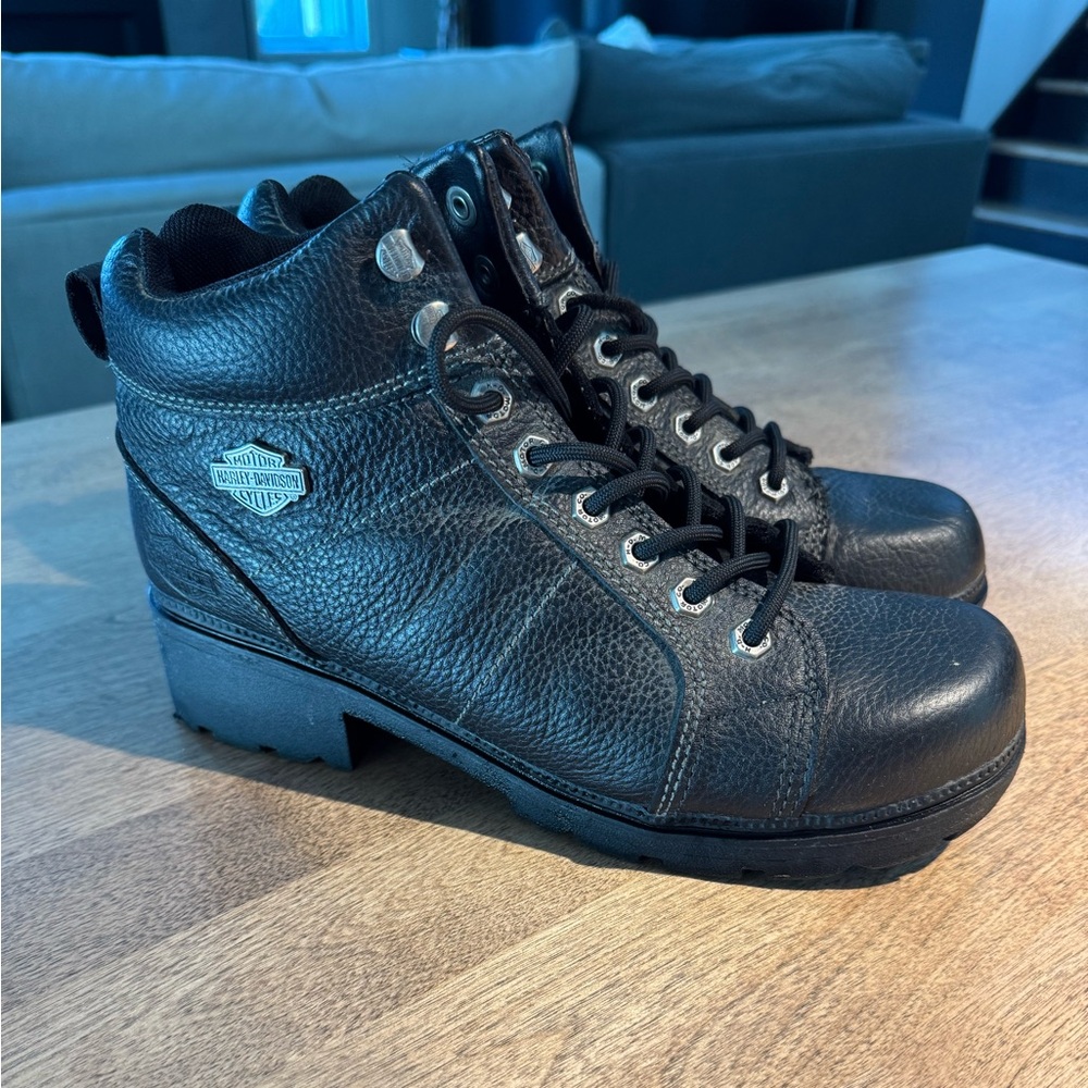 Harley-Davidson Women’s Black Leather Lace-Up Boots